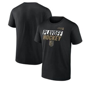 Fanatics Black Vegas Golden Knights 2025 Stanley Cup NHL Playoffs Breakout Tee L